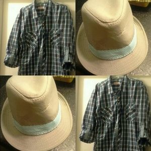 MEN'S  COOL BUTTON DOWN SHIRT & HAT 2/$20